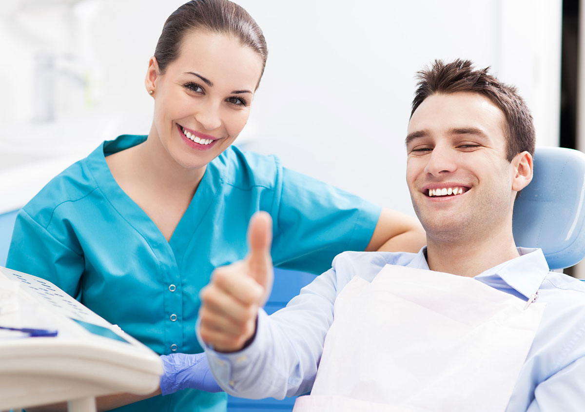 Man smiling at the dental - Dentist in West Chester PA