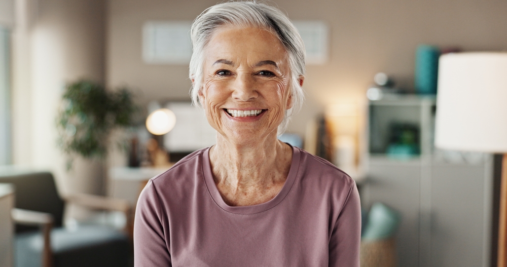 Happy smile after getting a stress free Dentures in West Chester PA